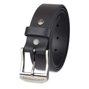 Levi's men's black casual bridle leather belt sz 36 NWT